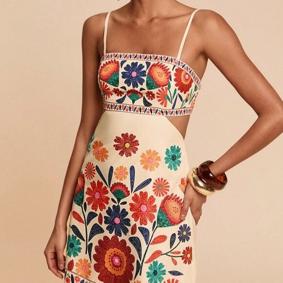 Dresses & Skirts - Multicolor Boho Women's Woven Print Sun Dress